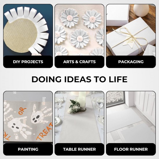 Display Paper Roll ( Soft White) – 76cm x 10m, Great for Classrooms, Gift Wrap & Creative Projects