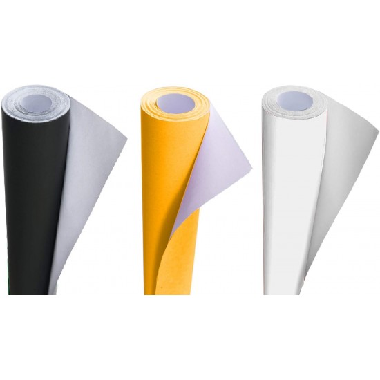 Poster Paper Roll (Pack of 3) – Black, Orange & White, 10m x 76cm,  Ideal for Art, Gift Wrap & Decor