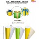 Poster Paper Roll (Pack of 3) – Buttercup, Leaf Green & Yellow 10m x 76cm, Ideal for Art, Gift Wrap & Decor
