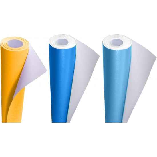 Poster Paper Roll (Pack of 3) – Fire Orange, Ultra Blue & Sky, 10m x 76cm, Ideal for Art, Gift Wrap & Decor