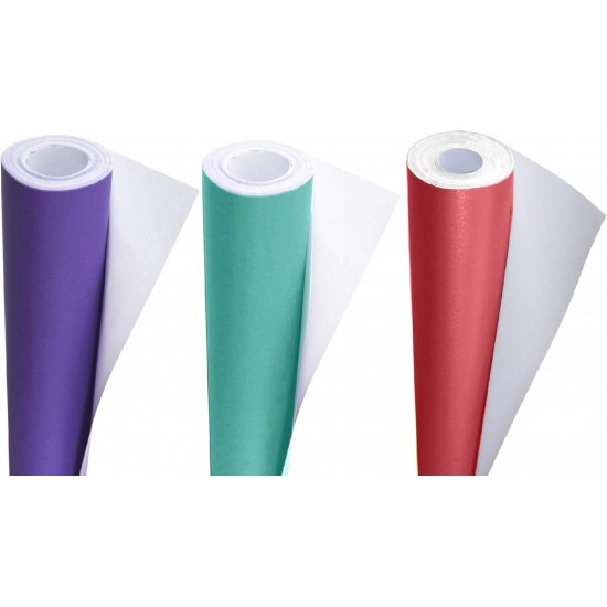 Poster Paper Roll (Pack of 3) – Purple, Peppermint & Candy Pink, 10m x 76cm, Ideal for Art, Gift Wrap & Decor