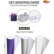 Poster Paper Roll (Pack of 3) – Purple, Silver & White, 10m x 76cm, Ideal for Art, Gift Wrap & Decor