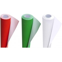 Poster Paper Roll (Pack of 3) – Red, Green and White, 10m x 76cm, Ideal for Art, Gift Wrap & Decor