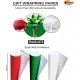 Poster Paper Roll (Pack of 3) – Red, Green and White, 10m x 76cm, Ideal for Art, Gift Wrap & Decor