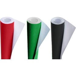 Poster Paper Roll (Pack of 3) –Rose, Emerald & Black, 10m x 76cm, Ideal for Art, Gift Wrap & Decor