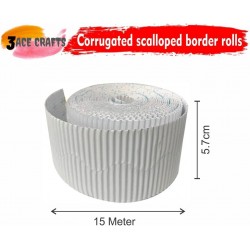 Corrugated Border Rolls - Pack of 5 Natural (Hessian, Mocha, Soft Cream, Soft White, Chocolate) – 57mm x 15m