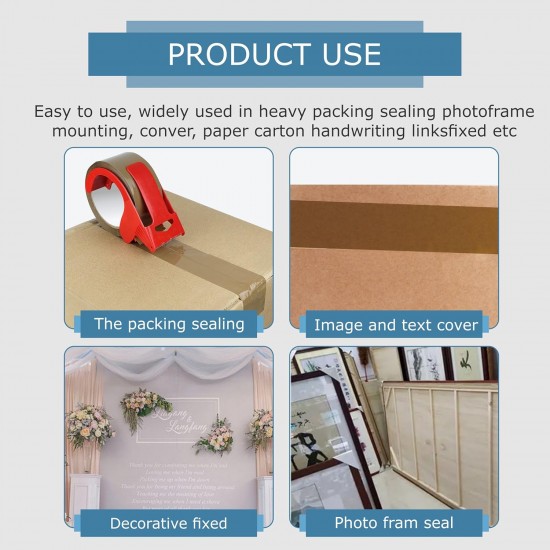 Brown Packing Tape - Pack of 18 | Low Noise, Water Resistant, Strong Adhesive | 48mm x 66m	