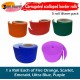 Corrugated Border Rolls - Pack of 5 Warm (Scarlet, Orange, Ultra Blue, Emerald, Purple) – 57mm x 15m