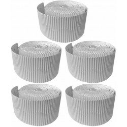 Corrugated Border Rolls - Pack of 5 (White) – 57mm x 15m