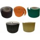 Corrugated Border Rolls - Pack of 5 Woodland (Chocolate Brown, Orange, Emerald Green, Black, Gold) – 57mm x 15m