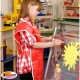 Kids Waterproof PVC Tabard (Red) – 66 cm x 71cm, for Painting, Cooking & Messy Play
