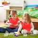 Kids Waterproof PVC Tabard (Red) – 66 cm x 71cm, for Painting, Cooking & Messy Play