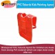 Kids Waterproof PVC Tabard (Red) – 58 cm x 61cm, for Painting, Cooking & Messy Play