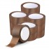 Brown Packing Tape - Pack of 12 | Low Noise, Water Resistant, Strong Adhesive | 48mm x 66m	