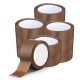 Brown Packing Tape - Pack of 12 | Low Noise, Water Resistant, Strong Adhesive | 48mm x 66m	