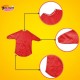Kids Art Apron (Red) – 65 cm, Waterproof with Half Sleeves & Elastic Cuffs for Painting & Cooking