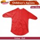 Kids Art Apron (Red) – 86 cm, Waterproof with Half Sleeves & Elastic Cuffs for Painting & Cooking