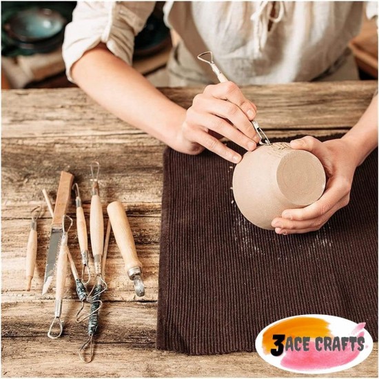 Wire-Ended Clay Tools (Pack of 50)– Double-Ended Sculpting Cutters for Pottery & Craft