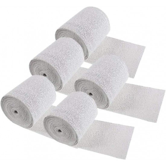 Modroc Plaster Bandage Rolls – (Pack of 5 ), 8cm x 3m Ideal for Moulding, Casting & Papier Mache