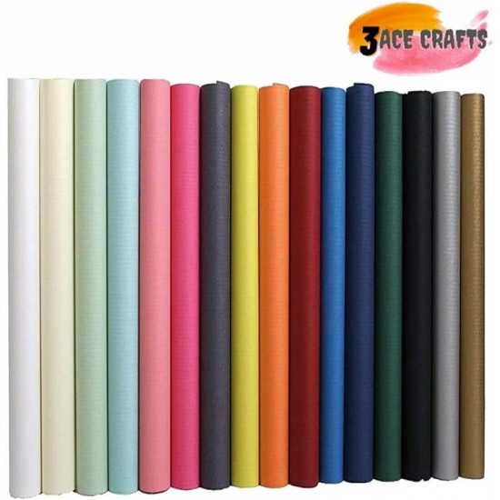 Kraft Wrapping Paper Roll - 3m, (Light Brown) Perfect for Gift Packing, Art and Craft, Floor Covering, Table Runner and Other Occasions