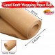 Kraft Wrapping Paper Roll - 3m, (Light Brown) Perfect for Gift Packing, Art and Craft, Floor Covering, Table Runner and Other Occasions