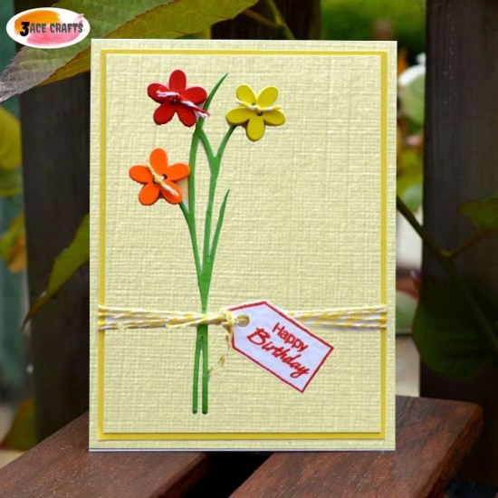 Blank Cards (Pack of 20), A3, 300gsm, Ivory Linen Ideal for Card Making, Wedding Invitations, Drawing & Crafting