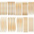 Wooden Clay Knives (Pack of 50)– Double-Ended Tools for Shaping, Carving, and Pottery Work
