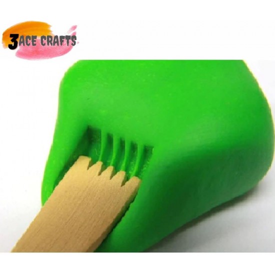 Wooden Clay Knives (Pack of 50)– Double-Ended Tools for Shaping, Carving, and Pottery Work