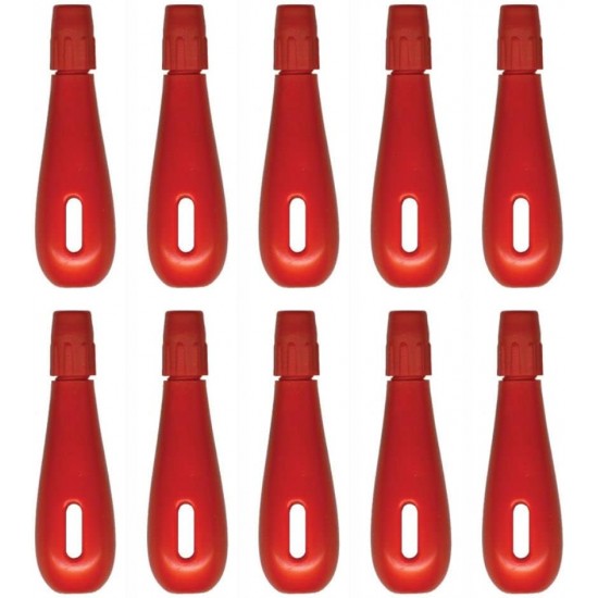 Red Plastic Lino Cutter Handles (Pack o f 10) – Adjustable Chuck for Blades, Perfect for Crafting, Art & DIY Projects