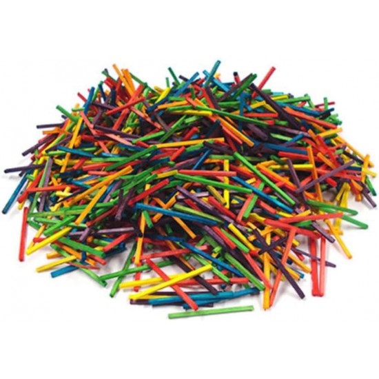 Coloured Wooden Craft Matchsticks (Pack of 500) – Headless Sticks for DIY Models, Art Projects & Classroom Activities