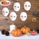 White Paper Fibre Face Mask (Pack of10) - Eco-Friendly Cane Fibre Ideal for Painting with Crayons, Felt pens ,Halloween Parties & DIY Activities