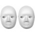 White Paper Fibre Face Mask (Pack of 2) - Eco-Friendly Cane Fibre Ideal for Painting with Crayons, Felt pens ,Halloween Parties & DIY Activities