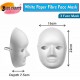White Paper Fibre Face Mask (Pack of 3) - Eco-Friendly Cane Fibre Ideal for Painting with Crayons, Felt pens ,Halloween Parties & DIY Activities