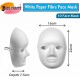 White Paper Fibre Face Mask (Pack of10) - Eco-Friendly Cane Fibre Ideal for Painting with Crayons, Felt pens ,Halloween Parties & DIY Activities