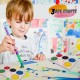 18-Color Medium Watercolour Blocks Set (Pack of 1) - 44mm x 16mm Thick, Ideal for School Craft Projects, Art Activities, and DIY Creations