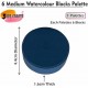 18-Color Medium Watercolour Blocks Set (Pack of 1) - 44mm x 16mm Thick, Ideal for School Craft Projects, Art Activities, and DIY Creations