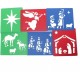 6  Stencils (Nativity) Reusable Plastic Templates -15.5 x 13cm,  Ideal for DIY, Painting, Scrapbooking & Crafts