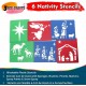  6  Stencils (Nativity) Reusable Plastic Templates -15.5 x 13cm,  Ideal for DIY, Painting, Scrapbooking & Crafts