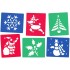 6 Stencils (Christmas) Reusable Plastic Templates -15.5 x 13cm, Ideal for DIY, Painting, Scrapbooking & Crafts