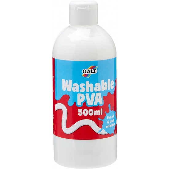 Washable PVA Glue for Kids, 500ml – Safe, Easy-Clean Craft Glue for Slime, Paper, Card, Wood, and Fabric – Washes Out of Clothes
