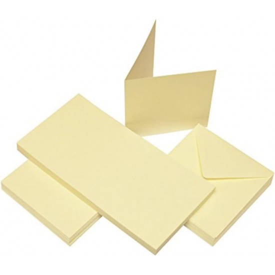 Ivory Blank Cards and Envelopes (Pack of 10) - 7 x 7 inch, Perfect for Card Making, Invitations, and DIY Craft Projects