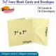 Ivory Blank Cards and Envelopes (Pack of 10) - 7 x 7 inch, Perfect for Card Making, Invitations, and DIY Craft Projects