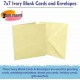 Ivory Blank Cards and Envelopes (Pack of 10) - 7 x 7 inch, Perfect for Card Making, Invitations, and DIY Craft Projects