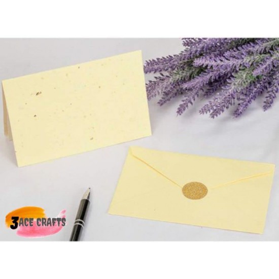 Ivory Blank Cards and Envelopes (Pack of 10) - C5 Cards, Perfect for Card Making, Invitations, and DIY Craft Projects