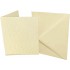 Ivory Blank Cards and Envelopes (Pack of 10) - Square Hammered, Perfect for Card Making, Invitations, and DIY Craft Projects