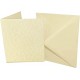 Ivory Blank Cards and Envelopes (Pack of 10) - Square Hammered, Perfect for Card Making, Invitations, and DIY Craft Projects