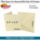 Ivory Blank Cards and Envelopes (Pack of 10) - Square Hammered, Perfect for Card Making, Invitations, and DIY Craft Projects