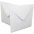  Card and Envelope (Pack of 500) - 7 x 7 inch, 1072A, White, Ideal for special occasion invitations ,craft projects