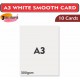  A3 White Card (Pack of 10)- Smooth, 300gsm, Thick Paper for Arts & Crafts, School Projects, Professional Printing, Wedding Invitations