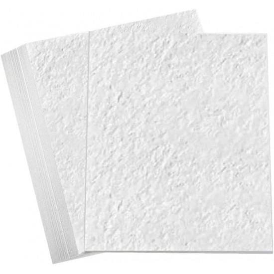 A3 White Card (Pack of 10)- Hammered, 300gsm, Thick Paper for Arts & Crafts, School Projects, Professional Printing, Wedding Invitations